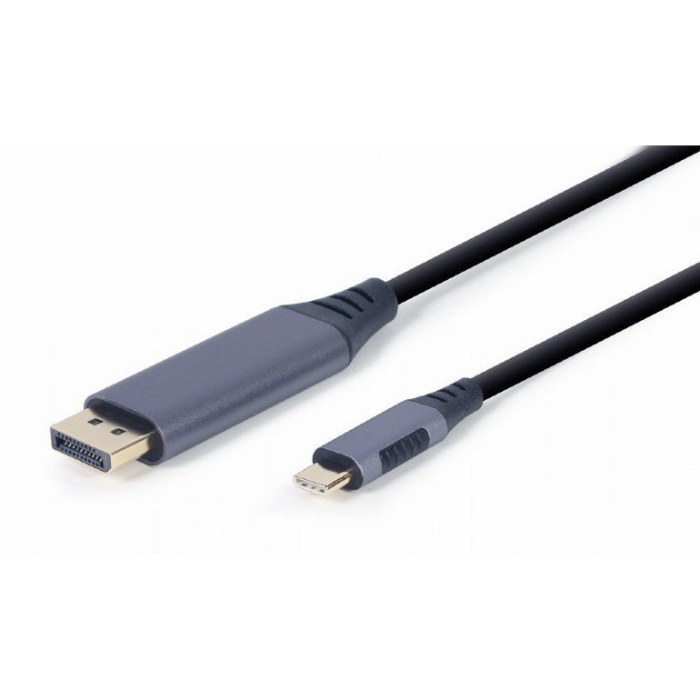 Gembird - CC-USB3C-DPF-01-6 adaptador de cable de vídeo 1 8 m USB Tipo C DisplayPort Negro  Gris