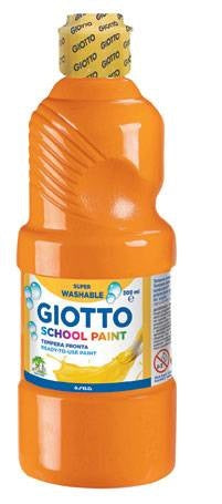 Giotto - School Paint pintura a base de agua Naranja 500 ml Botella 1 pieza(s)