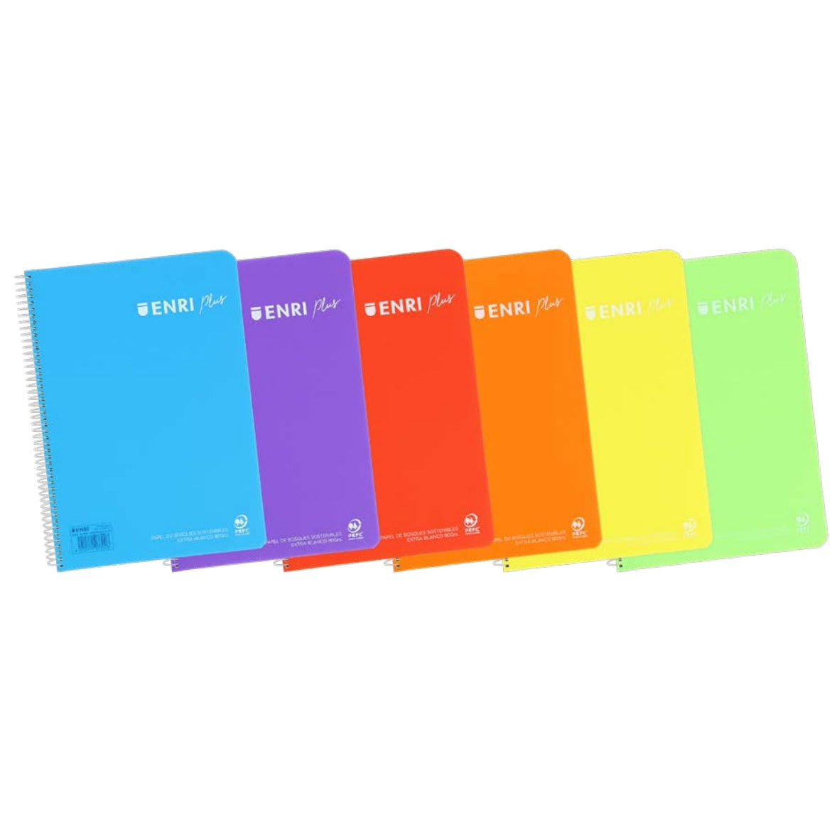 ENRI - Plus cuaderno y block 80 hojas Colores surtidos 400133584 Pack 25 Unid