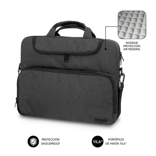 SUBBLIM - Maletín Ordenador Air Padding Laptop bag 15 6" Gris Oscuro