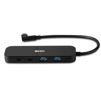 Lindy - 43334 hub de interfaz USB 3.2 Gen 2 (3.1 Gen 2) Type-C 10000 Mbit/s Negro