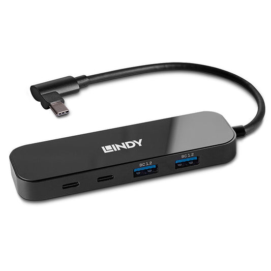 Lindy - 43334 hub de interfaz USB 3.2 Gen 2 (3.1 Gen 2) Type-C 10000 Mbit/s Negro