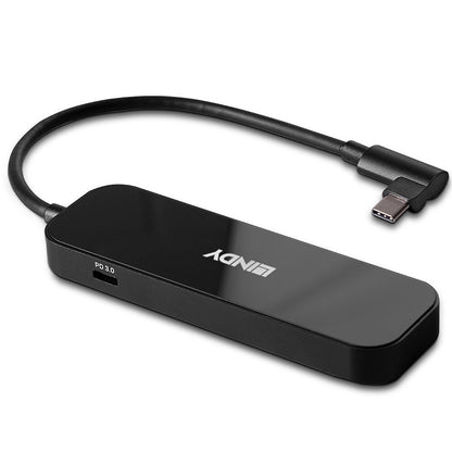 Lindy - 43334 hub de interfaz USB 3.2 Gen 2 (3.1 Gen 2) Type-C 10000 Mbit/s Negro