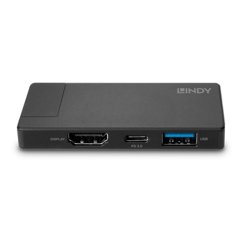 Lindy - 43336 base para portátil y replicador de puertos Alámbrico USB 3.2 Gen 1 (3.1 Gen 1) Type-C Negro