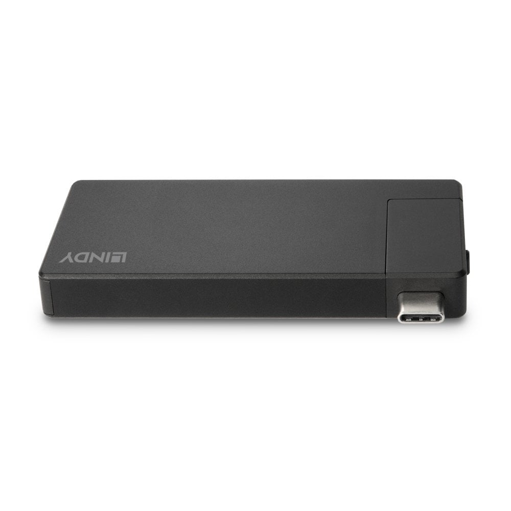 Lindy - 43336 base para portátil y replicador de puertos Alámbrico USB 3.2 Gen 1 (3.1 Gen 1) Type-C Negro