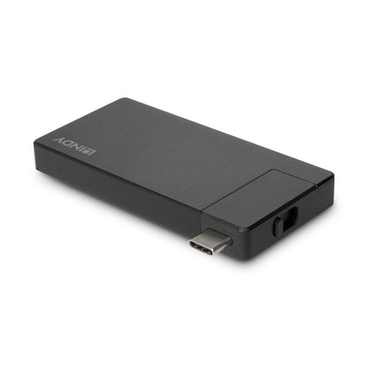 Lindy - 43336 base para portátil y replicador de puertos Alámbrico USB 3.2 Gen 1 (3.1 Gen 1) Type-C Negro