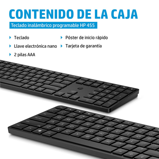 HP - Teclado inalámbrico programable 455