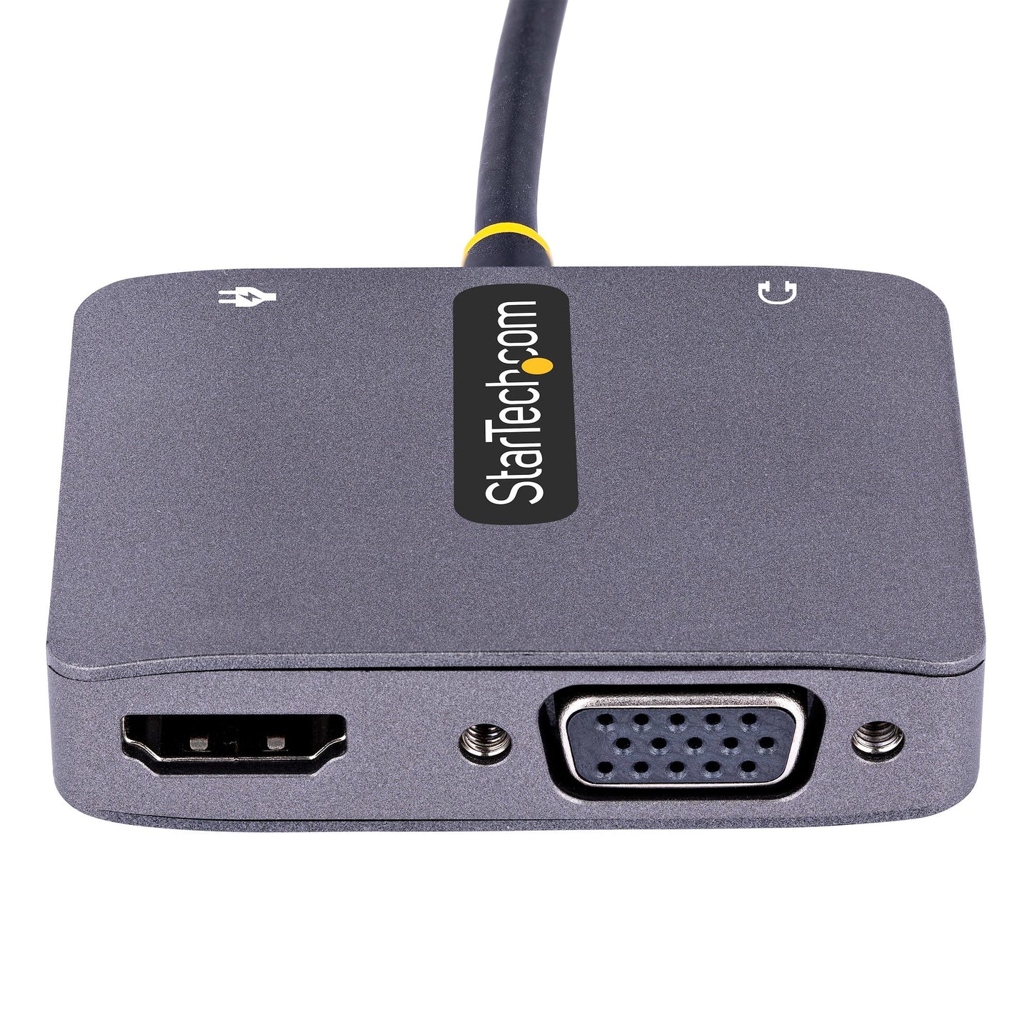 StarTech.com - Adaptador de Vídeo USB C  Adaptador Multipuertos USB Tipo C a HDMI VGA con Salida de Audio de 3 5mm  HDR 4K a 60Hz  PD 3.0 de 100W  Compatible con Thunderbolt 3/4