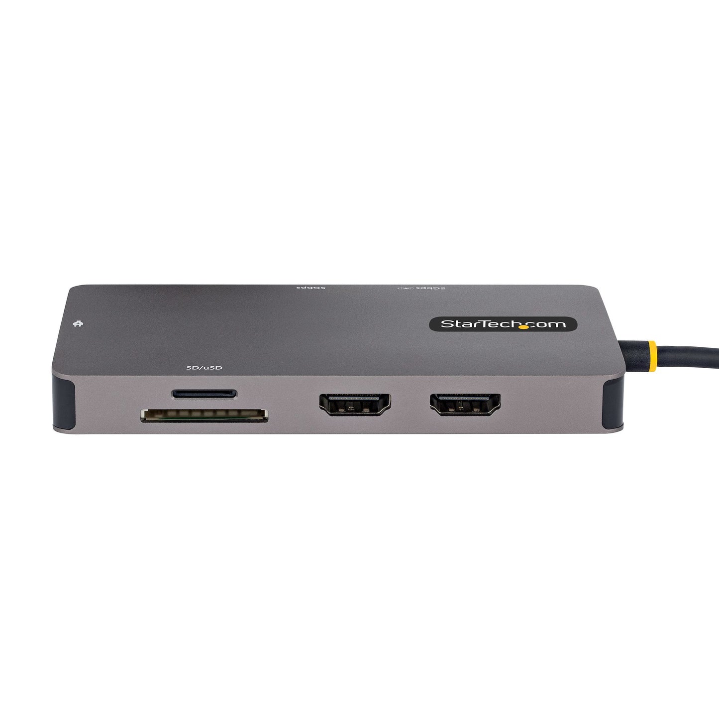 StarTech.com - Adaptador Multipuertos USB C 2x HDMI 4K 60Hz  Hub USB-A 3.1 2Pt 5Gbps  PD 100W  GbE  SD/MicroSD  Cable de 30cm  Docking Station USB Tipo C de Viajes para Portátiles