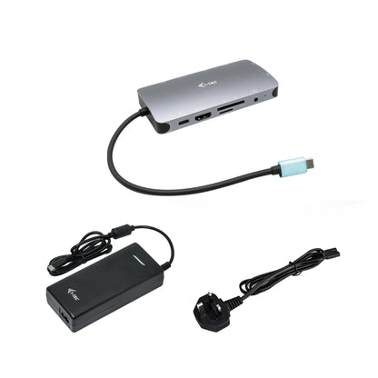 i-tec - USB-C Metal Nano Dock HDMI/VGA with LAN + Charger 112W