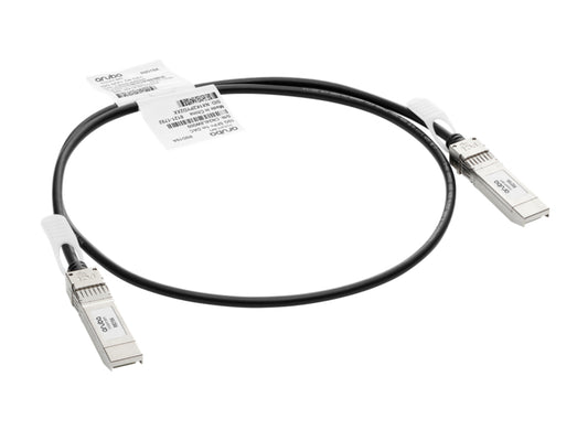 HPE - Aruba Networking R9D19A Cable de fibra óptica e InfiniBand 1 m SFP+ Negro  Plata