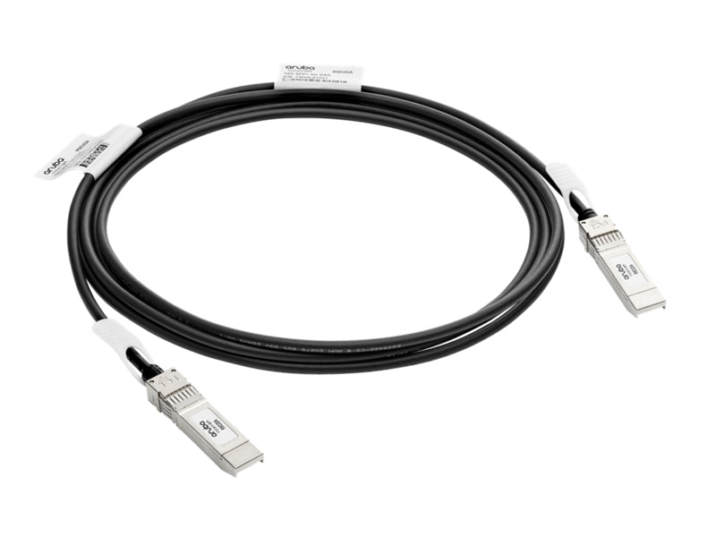 HPE - Aruba Networking R9D20A Cable de fibra óptica e InfiniBand 3 m SFP+ Negro  Plata