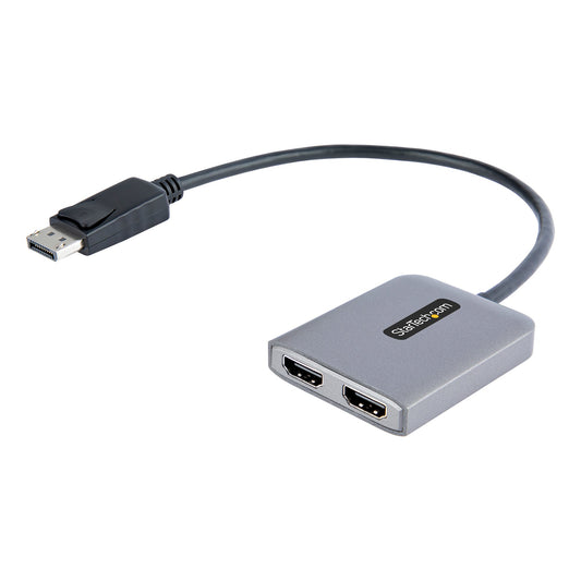 StarTech.com - Hub Concentrador MST DisplayPort a 2 Puertos HDMI - HDMI Doble de 4K a 60Hz - Adaptador Multimonitor DisplayPort con Cable de 30cm - Ladrón MST DP 1.4 DSC HBR3 - Divisor