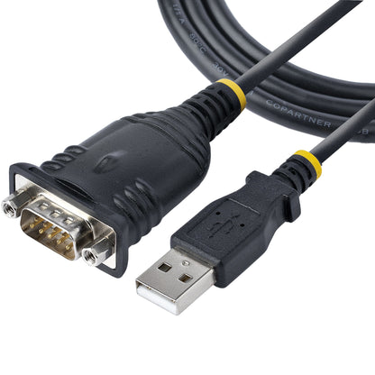 StarTech.com - Cable de 1m USB a Serie  Conversor DB9 Macho RS232 a USB  Prolific  Adaptador USB a Serial para PLC/Impresora/Escáner  Adaptador USB a puerto COM  Windows/Mac