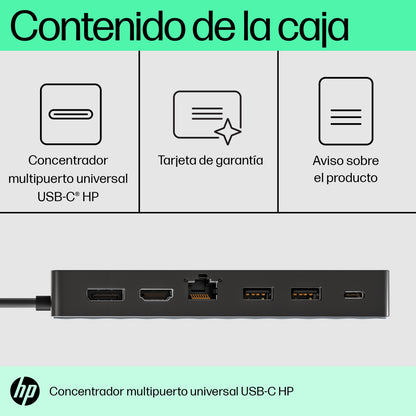 HP - Concentrador multipuerto universal USB-C