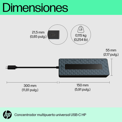 HP - Concentrador multipuerto universal USB-C