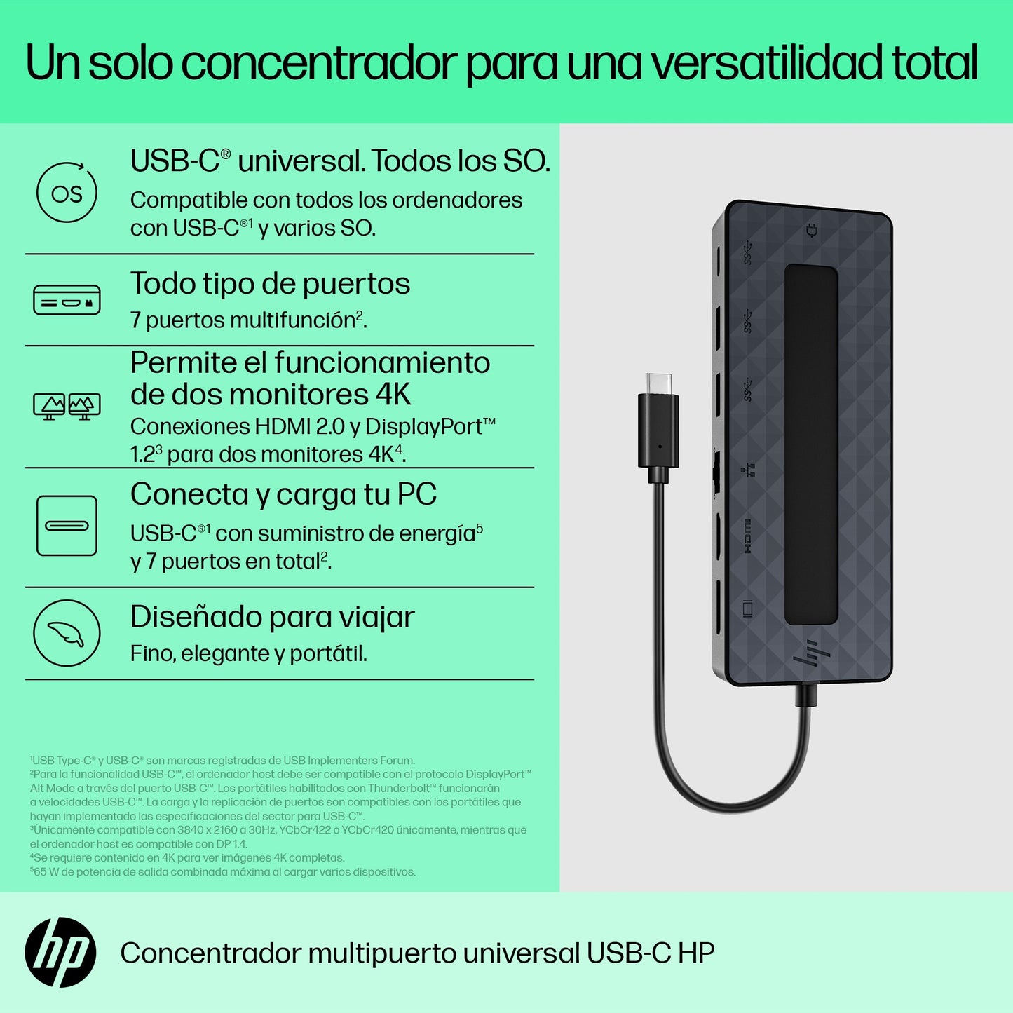 HP Concentrador multipuerto universal USB-C