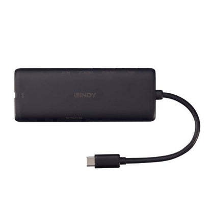 Lindy - 43358 base para portátil y replicador de puertos Alámbrico USB 3.2 Gen 1 (3.1 Gen 1) Type-C Negro