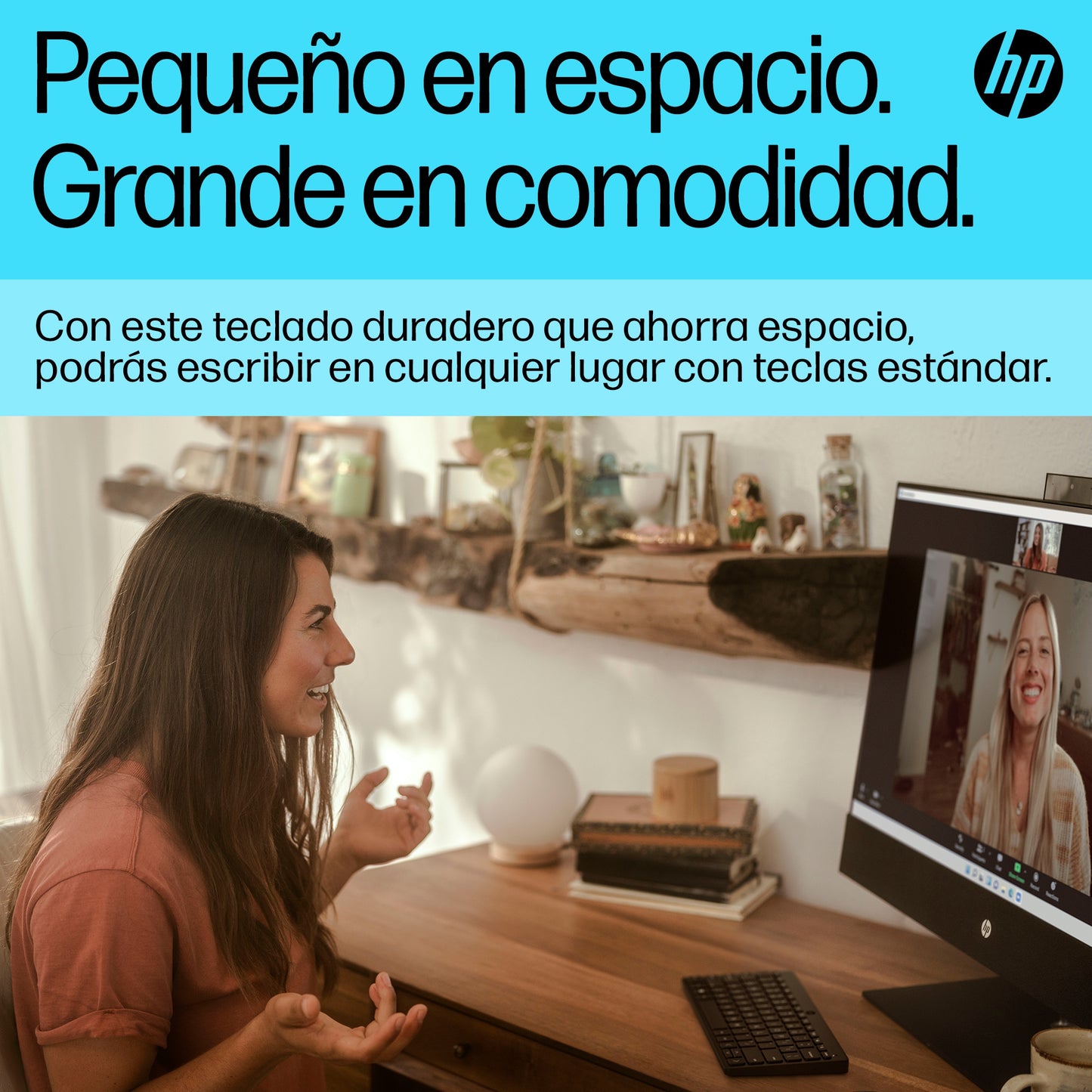 HP - Teclado multidispositivo compacto 355 con Bluetooth