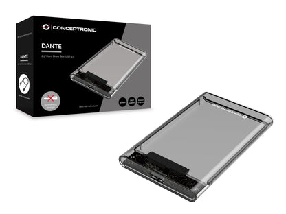 Conceptronic - DANTE03T caja para disco duro externo Carcasa de disco duro/SSD Transparente 2.5"