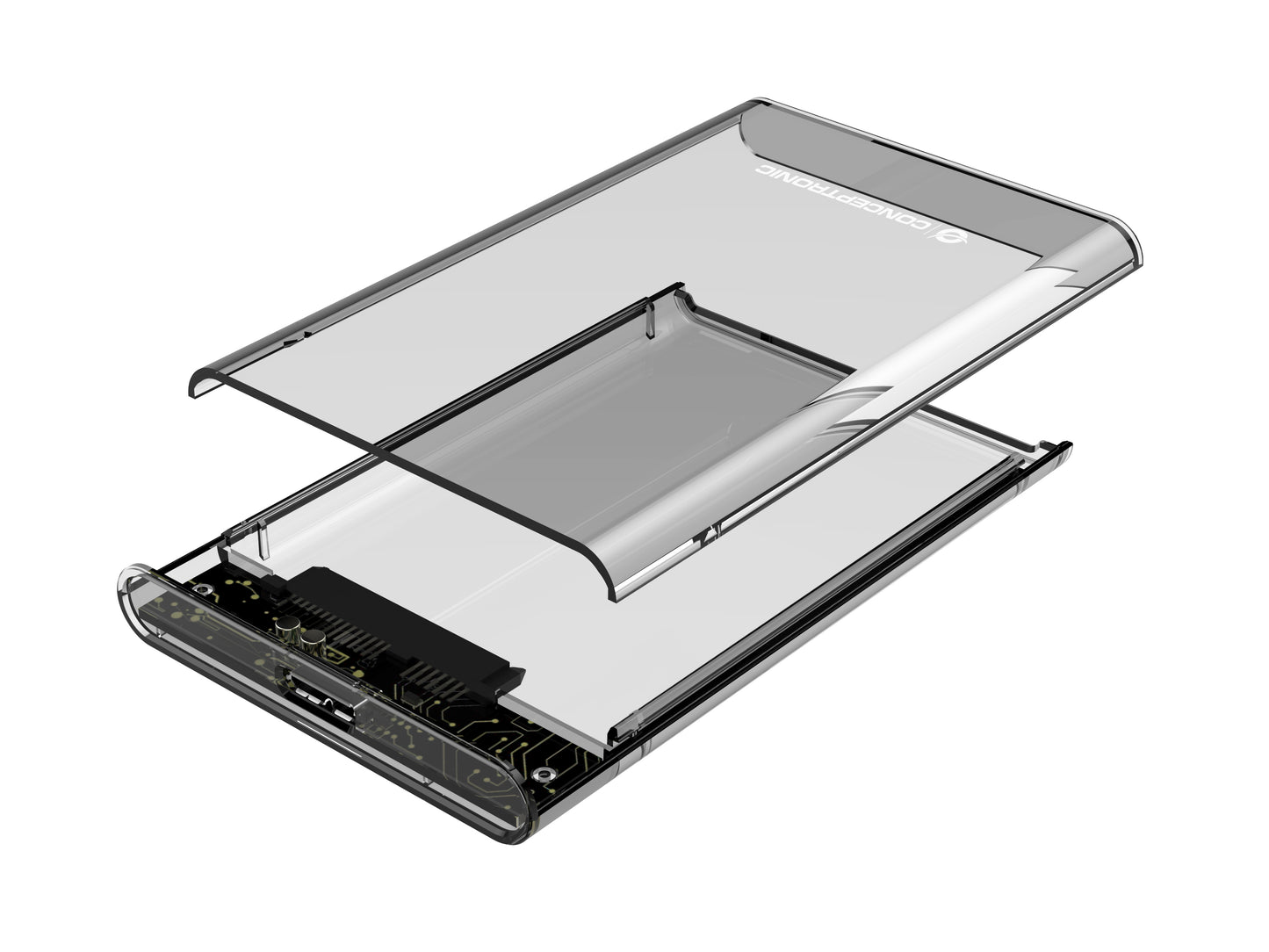 Conceptronic - DANTE03T caja para disco duro externo Carcasa de disco duro/SSD Transparente 2.5"