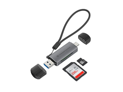 Conceptronic - BIAN05G lector de tarjeta USB 3.2 Gen 1 (3.1 Gen 1) Type-A/Type-C Gris