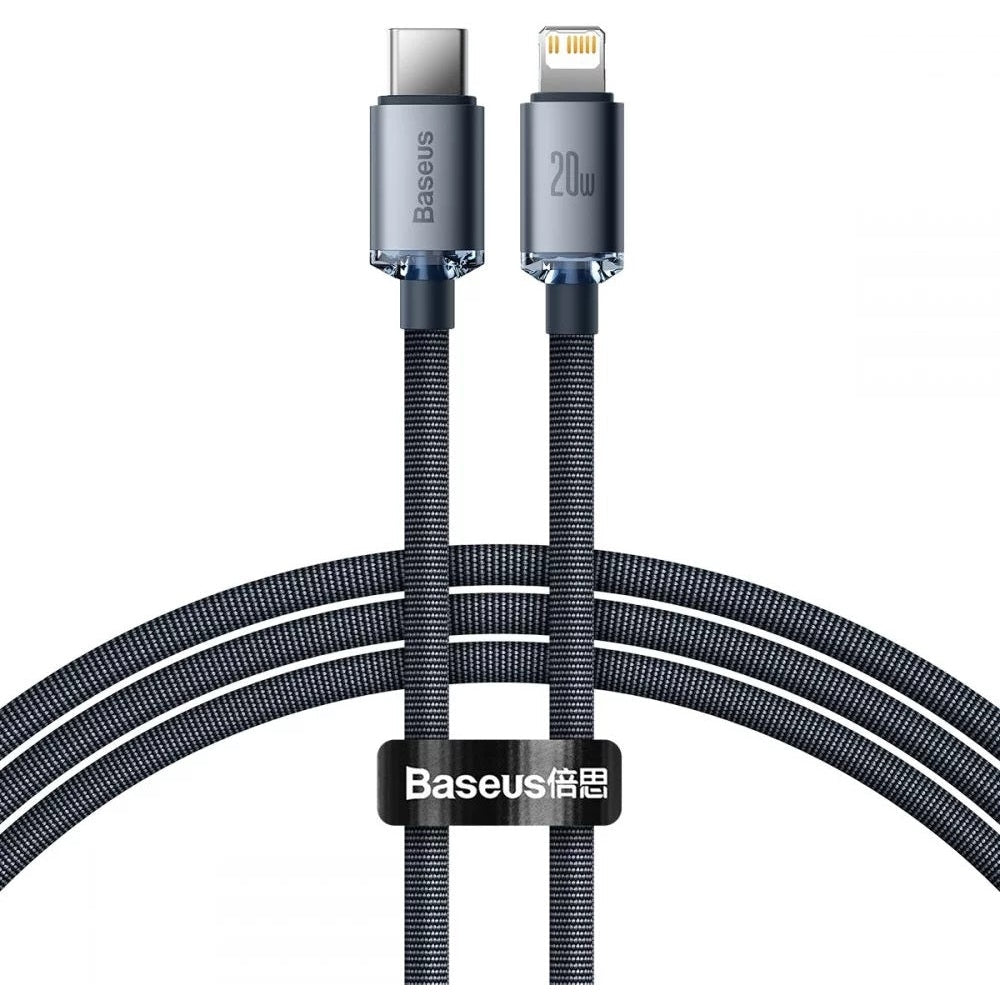 Baseus - CAJY000201 cable de teléfono móvil Gris 1 2 m USB C Lightning