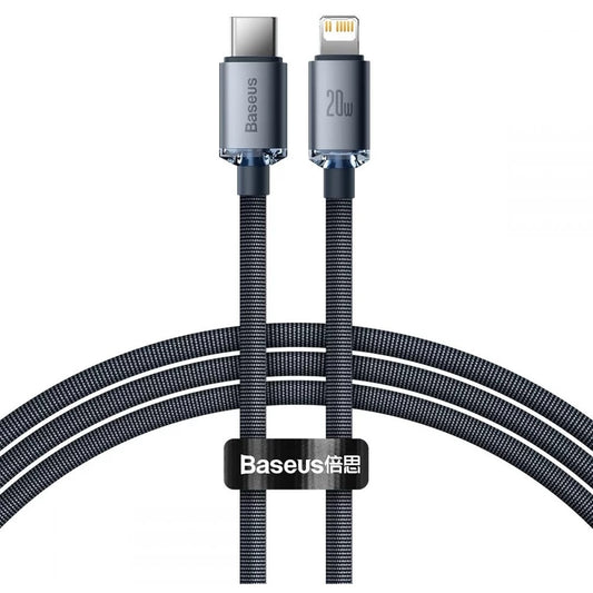 Baseus - CAJY000201 cable de teléfono móvil Gris 1 2 m USB C Lightning