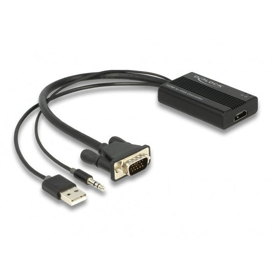 DeLOCK - Adaptador HDMI a VGA con audio 25 cm