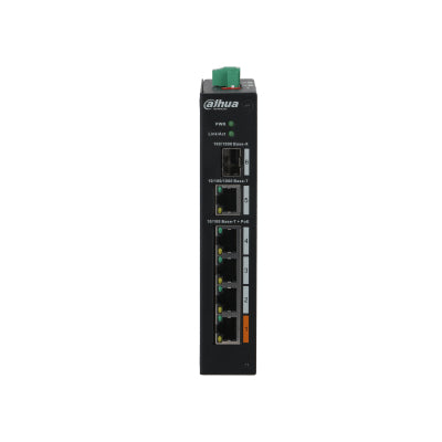 Imou - (DH-PFS3106-4ET-60-V2) DAHUA SWITCH POE INDUSTRIAL NO GESTIONABLE 4 PUERTOS 100MBPS + 2 PUERTOS COMBO GIGABIT MODO CCTV