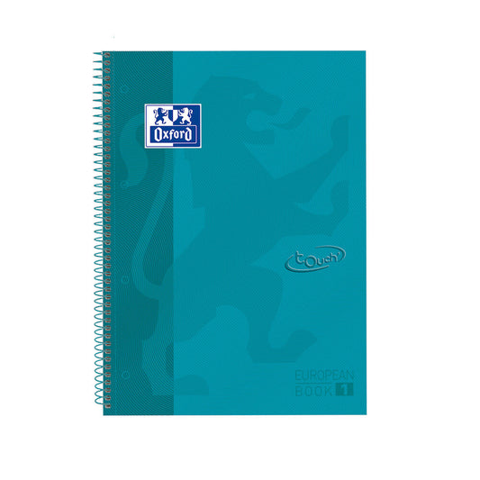 Oxford - 400075553 cuaderno y block A4+ 80 hojas Color aguamarina 400075553 Pack 5 Unid