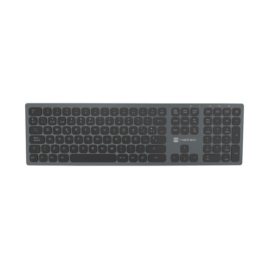 NATEC - NKL-1830 teclado Universal RF Wireless + Bluetooth QWERTY Español Negro  Gris