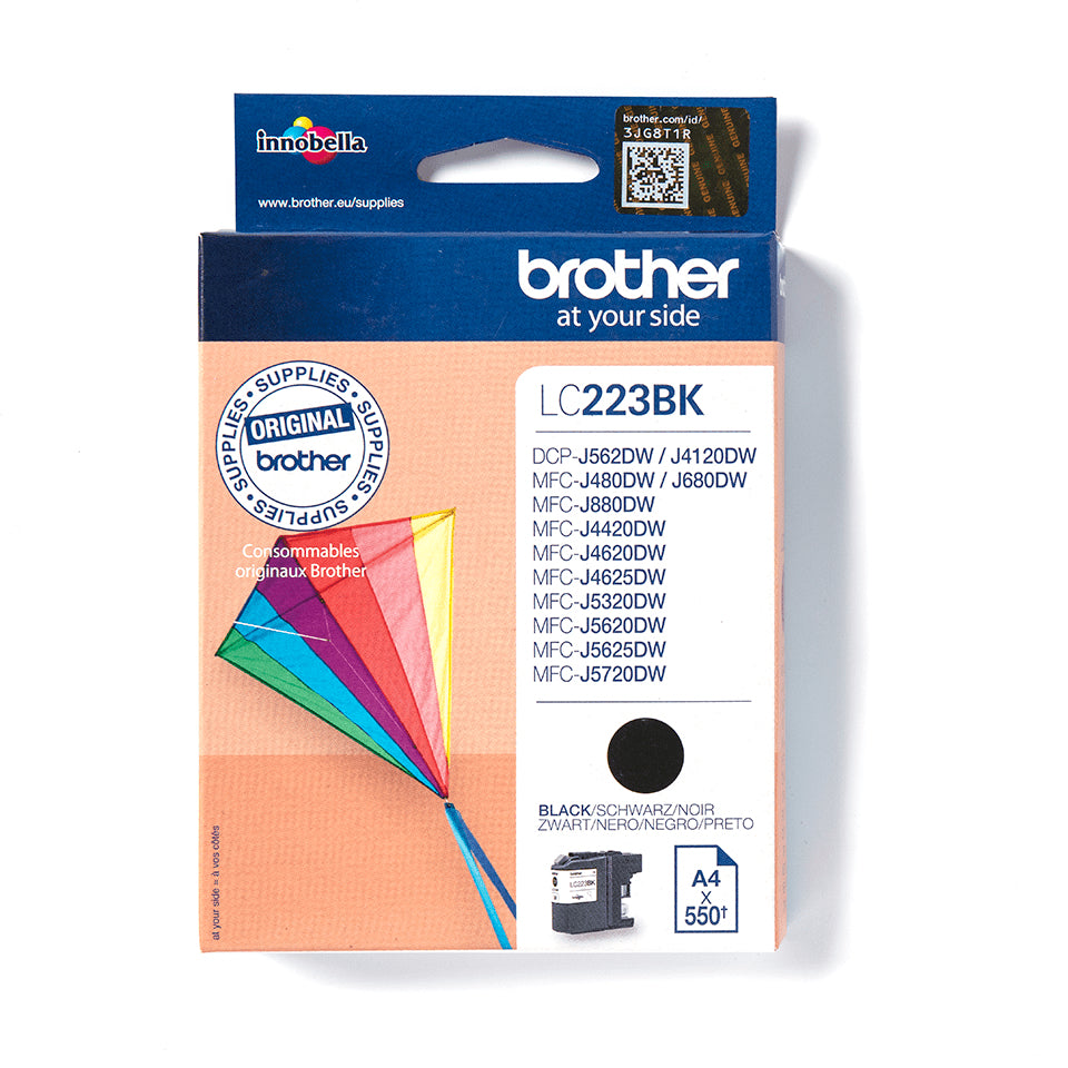 Brother LC-223BK cartucho de tinta 1 pieza(s) Original Negro