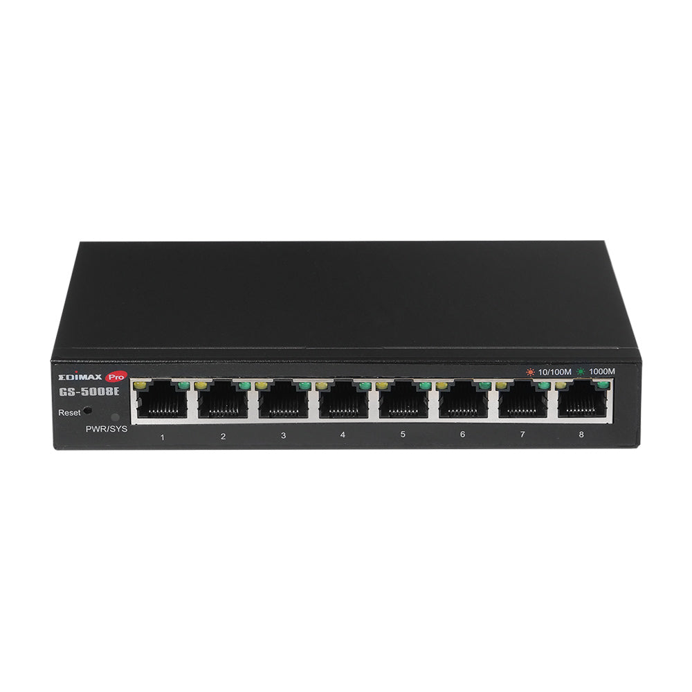 Edimax - GS-5008E switch Gestionado Gigabit Ethernet (10/100/1000) Negro