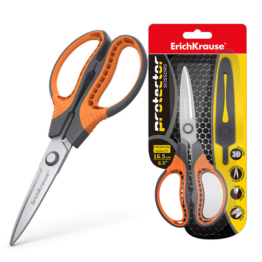 ErichKrause - Protector Universal Corte recto Negro  Naranja