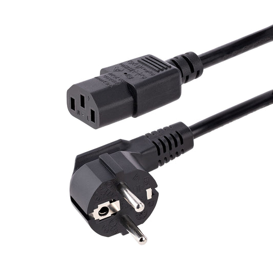 StarTech.com - Cable de 3m (10 pies) de Alimentación para Ordenador  18AWG  UE Schuko a C13  250V 10A  Cable de Corriente  Cable de Fuente de Alimentación para Ordenador