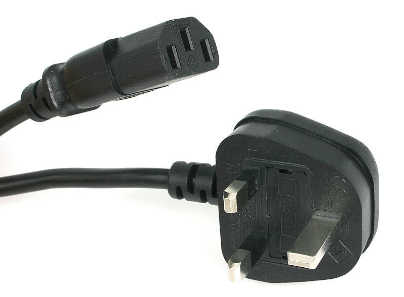 StarTech.com - Cable de 1m (3 pies) de Alimentación de Ordenador para el Reino Unido UK  BS1363 a C13  18AWG  10A 250V  Cable Inglés de Corriente de Repuesto  Cable de Alimentación de TV