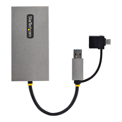 StarTech.com - Adaptador de USB a HDMI Doble  USB A/C a 2 Pantallas HDMI (1x 4K30Hz  1x 1080p)  Dongle Integrado USB-A a C  Cable de 11cm  Adaptador USB 3.0 a HDMI  Windows y macOS