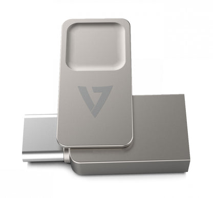 V7 - VF3128GTC unidad flash USB 128 GB USB Type-A / USB Type-C 3.2 Gen 1 (3.1 Gen 1) Plata