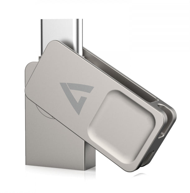 V7 - VF3128GTC unidad flash USB 128 GB USB Type-A / USB Type-C 3.2 Gen 1 (3.1 Gen 1) Plata