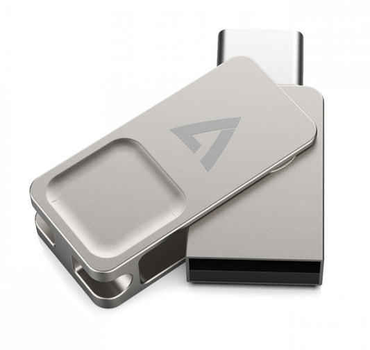 V7 - VF3128GTC unidad flash USB 128 GB USB Type-A / USB Type-C 3.2 Gen 1 (3.1 Gen 1) Plata