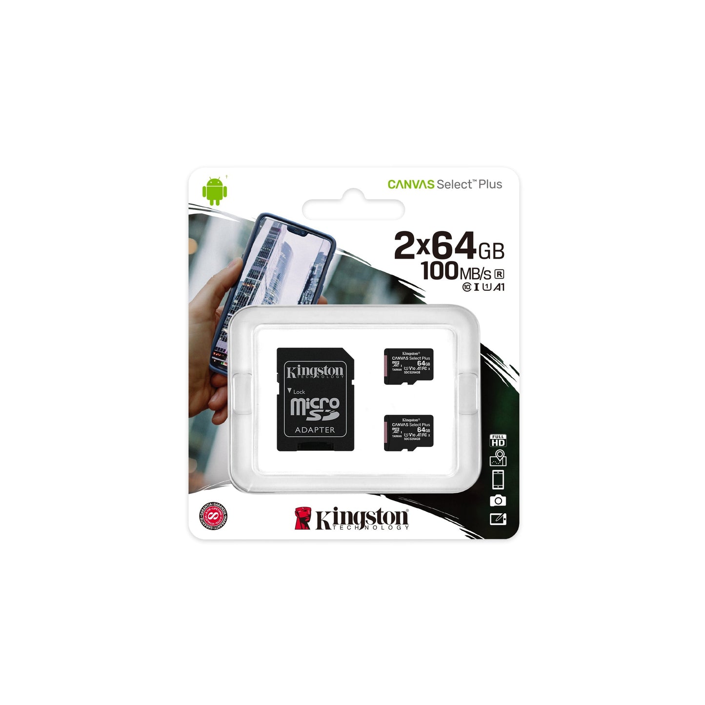 Kingston Technology - Canvas Select Plus 64 GB SDXC UHS-I Clase 10