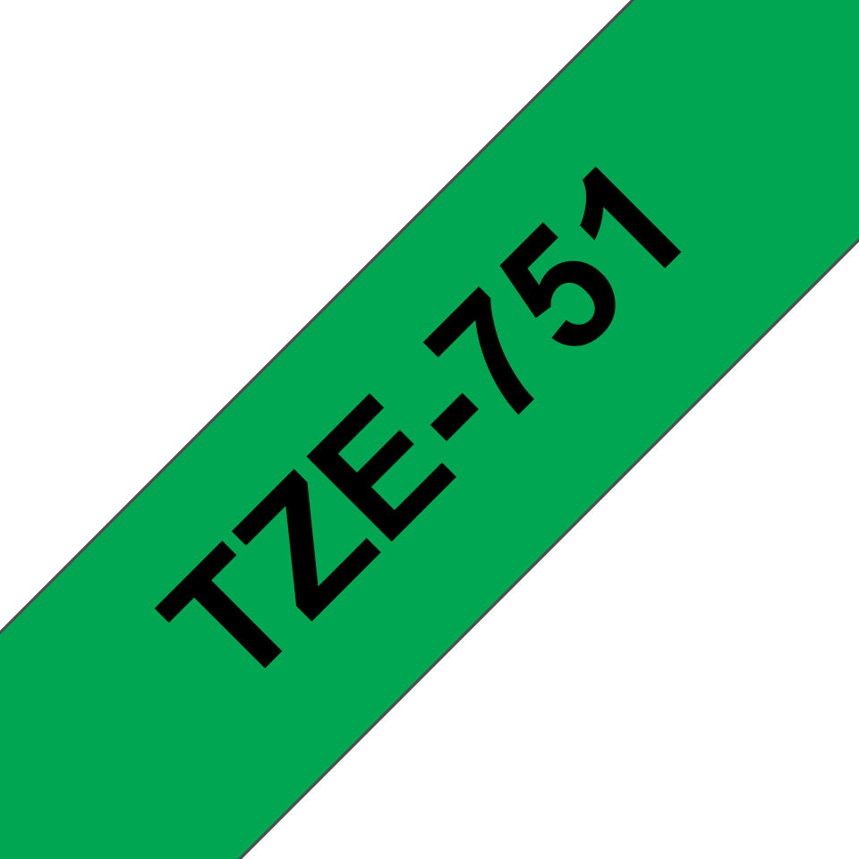 Brother TZE-751 cinta para impresora de etiquetas Negro sobre verde