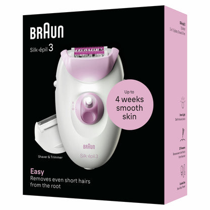 Braun - Silk-épil 3 3-031 20 pinzas Rosa  Blanco