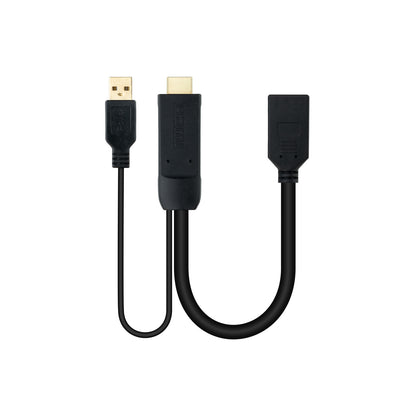 Nanocable - Conversor HDMI 2.0 a DisplayPort V1.2 Negro  20 cm