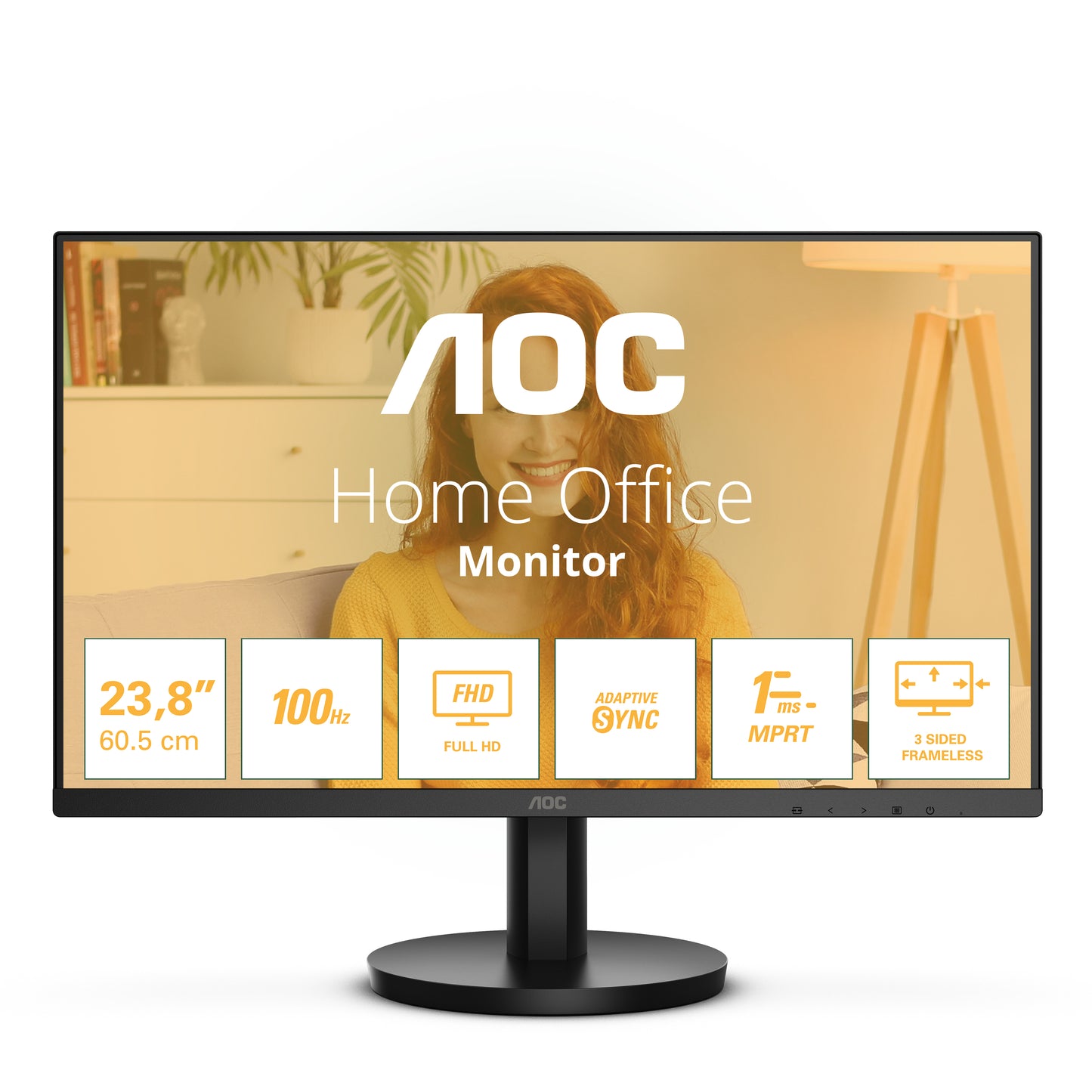 AOC - 24B3HMA2 pantalla para PC 60 5 cm (23.8") 1920 x 1080 Pixeles Full HD LED Negro