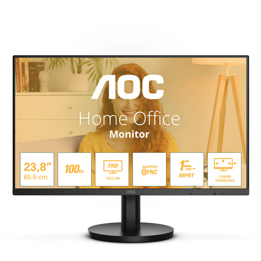 AOC - 24B3HMA2 pantalla para PC 60 5 cm (23.8") 1920 x 1080 Pixeles Full HD LED Negro