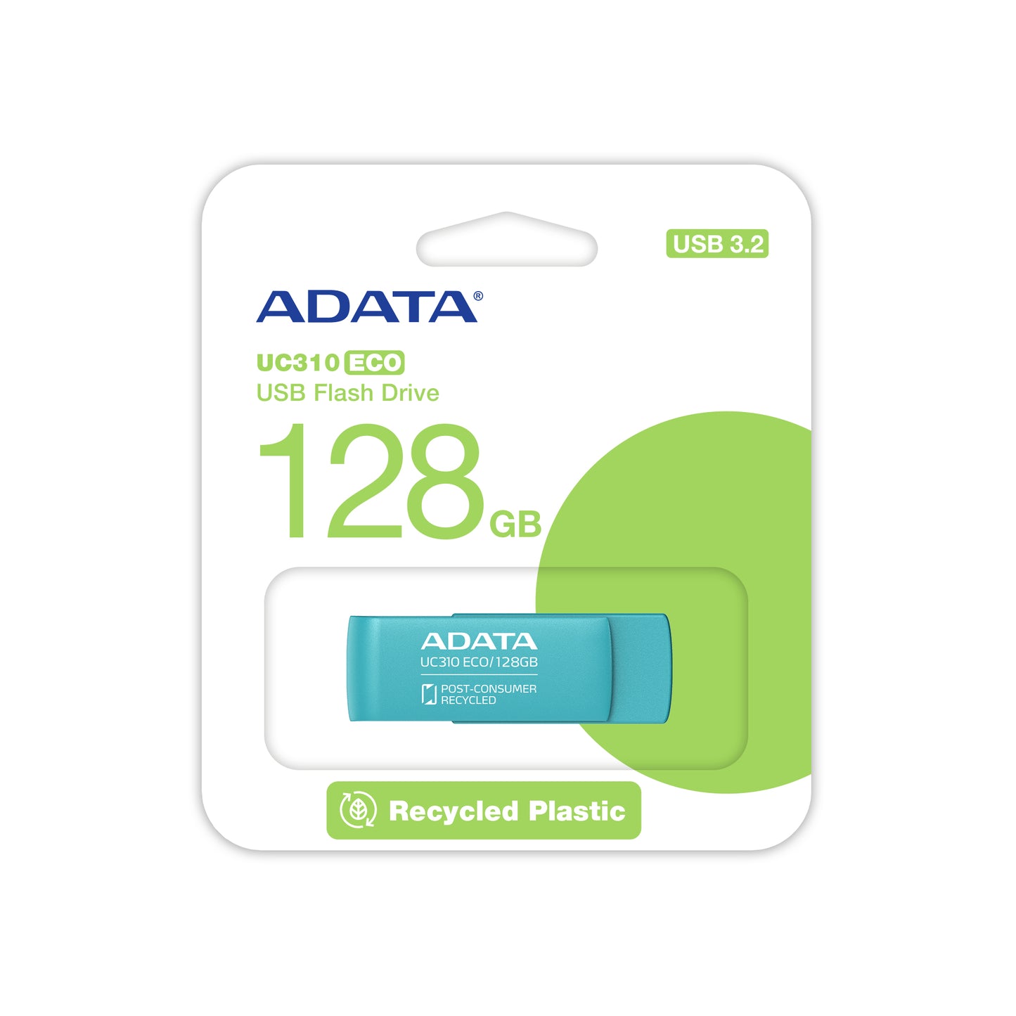 ADATA - UC310 ECO unidad flash USB 128 GB USB tipo A 3.2 Gen 1 (3.1 Gen 1) Verde