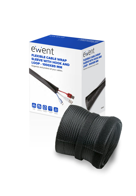 Ewent - EW1557 organizador de cables Universal Pasacables Negro 1 pieza(s)