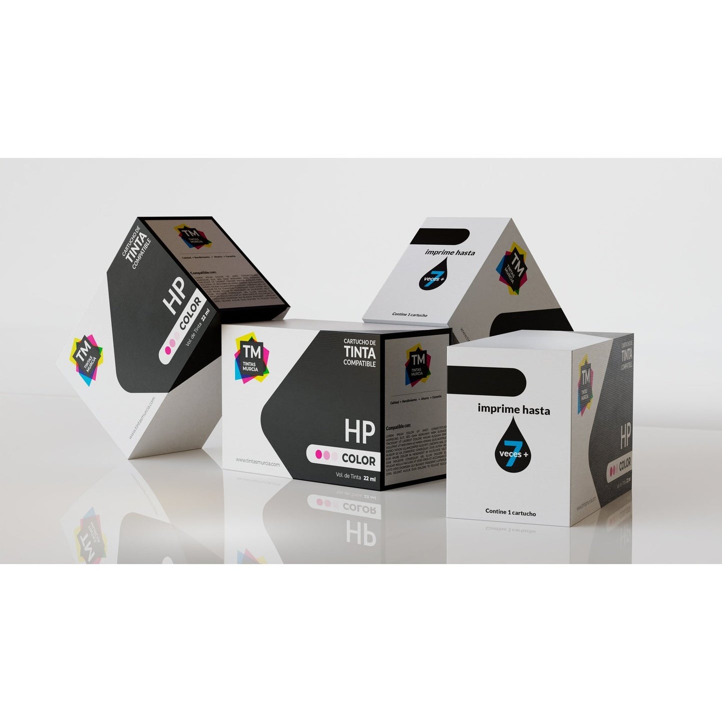 Pack tinta hp compatible 302 2 Negro + Colores